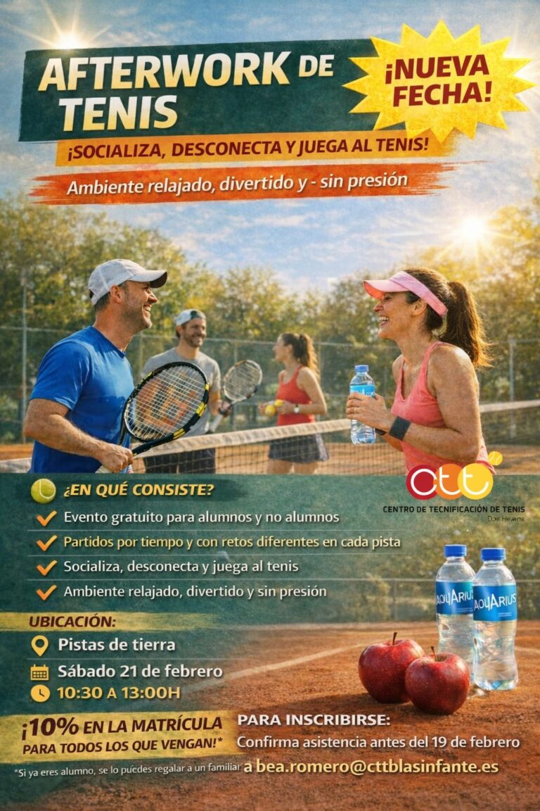 After Work en el Centro de Tecnificación de Tenis Blas Infante