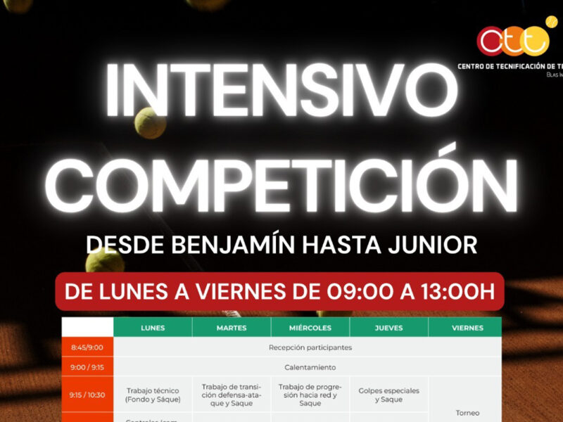 Intensivo Competición en el CTT Blas Infante de Sevilla durante el verano 2026